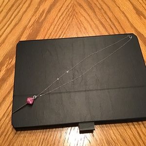 Simone I Smith Pink Crystal Silver Lollipop Necklace